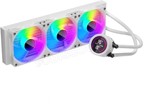 Photo de Kit Watercooling AIO 1stPlayer TS4 RGB - 360mm (Blanc)