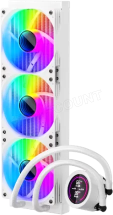 Photo de Kit Watercooling AIO 1stPlayer TS4 RGB - 360mm (Blanc)