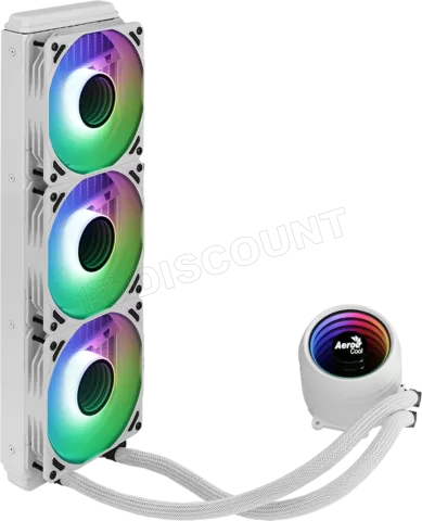 Photo de Kit Watercooling AIO Aerocool Mirage L360 RGB (Blanc)