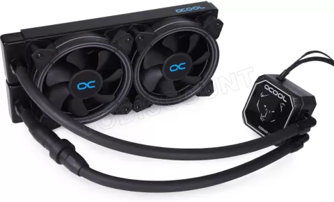 Photo de Kit Watercooling AIO Alphacool Eisbaer Aurora LT RGB - 240mm (Noir)