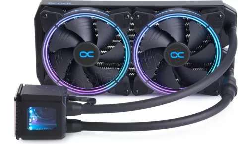 Photo de Kit Watercooling AIO Alphacool Eisbaer Aurora RGB - 280mm (Noir)