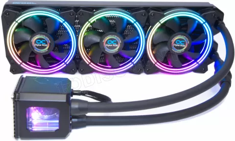 Photo de Kit Watercooling AIO Alphacool Eisbaer Aurora RGB - 360mm (Noir)