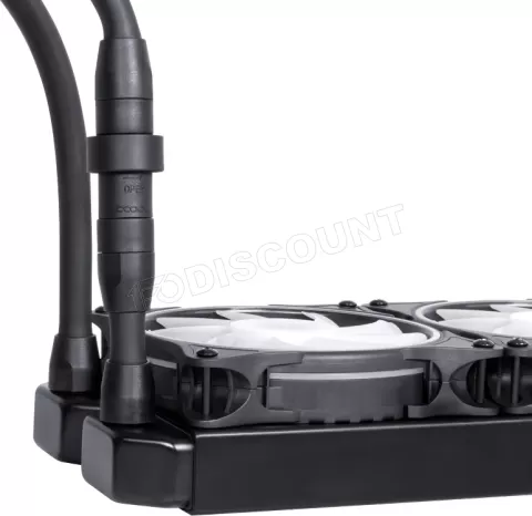 Photo de Kit Watercooling AIO Alphacool Eisbaer Pro Aurora HPE RGB - 360mm (Noir)