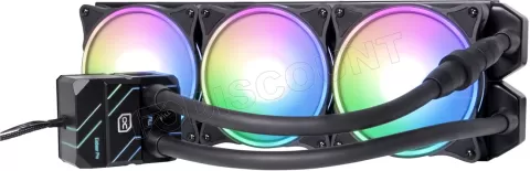 Photo de Kit Watercooling AIO Alphacool Eisbaer Pro Aurora RGB - 360mm (Noir)