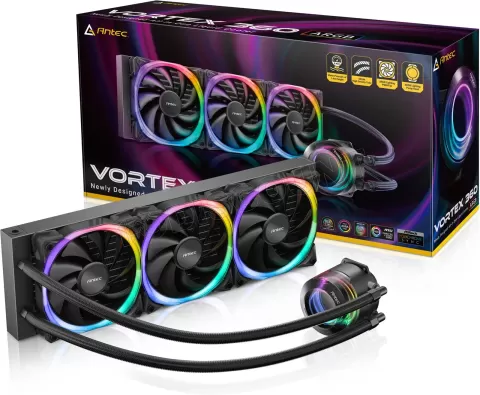 Photo de Kit Watercooling AIO Antec Vortex RGB - 360mm (Noir)