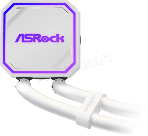 Photo de Kit Watercooling AIO ASRock Pro RGB - 240mm (Blanc)