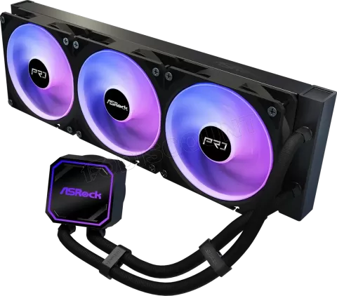Photo de Kit Watercooling AIO ASRock Pro RGB - 360mm (Noir)