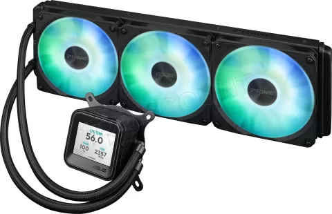 Photo de Kit Watercooling AIO Asus Prime LC 360 RGB LCD - 360mm (Noir)