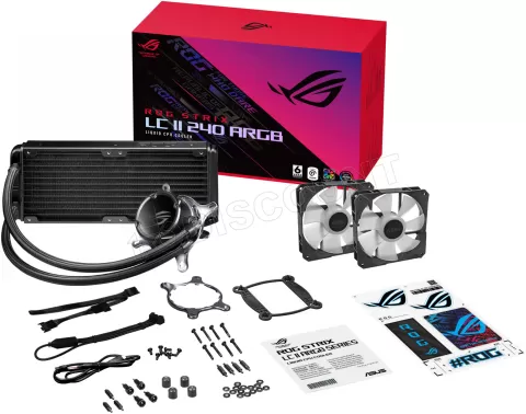 Photo de Kit Watercooling AIO Asus Rog Strix LC II aRGB - 240mm (Noir)