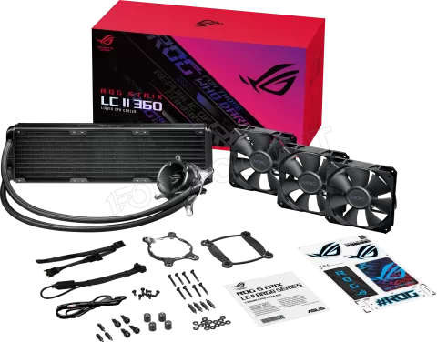 Photo de Kit Watercooling AIO Asus Rog Strix LC II RGB - 360mm (Noir)