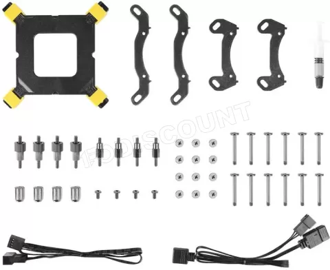 Photo de Kit Watercooling AIO Azza Hex RGB - 360mm (Noir)