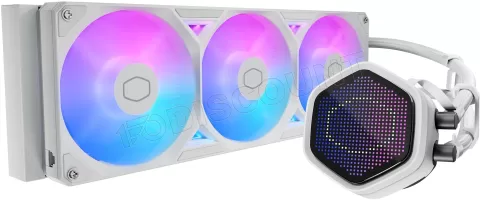 Photo de Kit Watercooling AIO Cooler Master MasterLiquid Atmos II Pixel LED RGB - 360mm (Blanc)