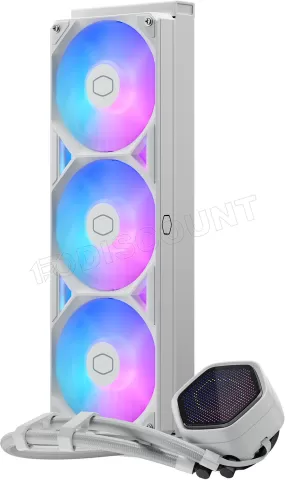 Photo de Kit Watercooling AIO Cooler Master MasterLiquid Atmos II Pixel LED RGB - 360mm (Blanc)