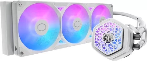 Photo de Kit Watercooling AIO Cooler Master MasterLiquid Atmos II VRM RGB - 360mm (Blanc)