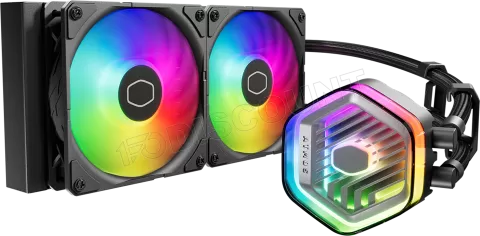 Photo de Kit Watercooling AIO Cooler Master MasterLiquid Atmos RGB - 240mm (Noir)