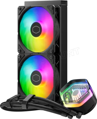 Photo de Kit Watercooling AIO Cooler Master MasterLiquid Atmos RGB - 240mm (Noir)