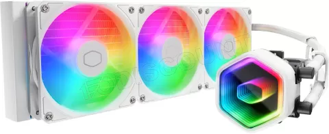 Photo de Kit Watercooling AIO Cooler Master MasterLiquid Core II RGB - 360mm (Blanc)