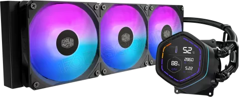 Photo de Kit Watercooling AIO Cooler Master MasterLiquid Core Nex Digital RGB - 360mm (Noir)