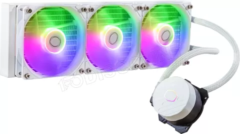 Photo de Kit Watercooling AIO Cooler Master MasterLiquid L Core RGB - 360mm (Blanc)