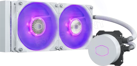 Photo de Kit Watercooling AIO Cooler Master MasterLiquid Lite V2 RGB - 240mm (Blanc)