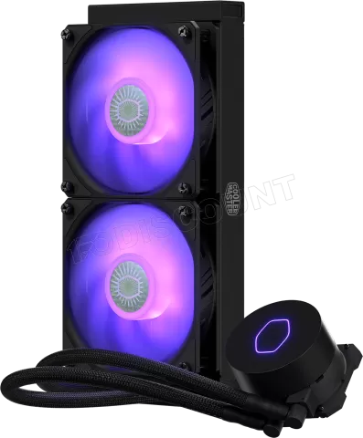 Photo de Kit Watercooling AIO Cooler Master MasterLiquid Lite V2 RGB - 240mm (Noir)