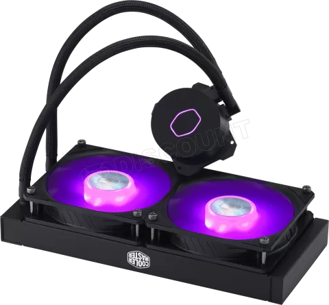 Photo de Kit Watercooling AIO Cooler Master MasterLiquid Lite V2 RGB - 240mm (Noir)