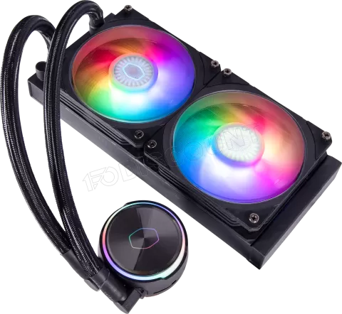 Photo de Kit Watercooling AIO Cooler Master MasterLiquid PL-Flux RGB - 240mm(Noir)