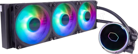 Photo de Kit Watercooling AIO Cooler Master MasterLiquid PL-Flux RGB - 360mm (Noir)