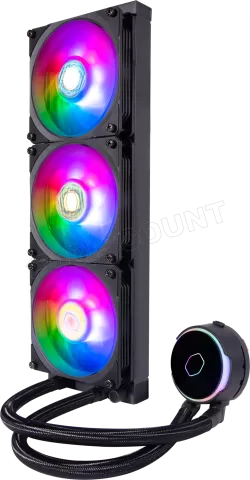 Photo de Kit Watercooling AIO Cooler Master MasterLiquid PL-Flux RGB - 360mm (Noir)