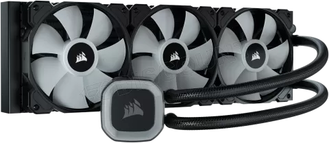 Photo de Kit Watercooling AIO Corsair H150 RGB - 360mm (Noir)