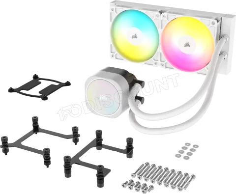 Photo de Kit Watercooling AIO Corsair Nautilus RGB - 240mm (Blanc)