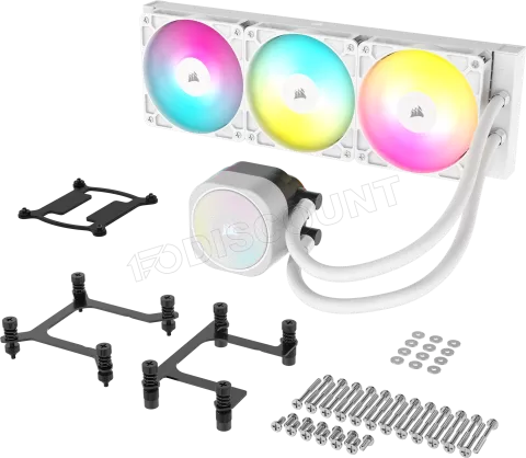 Photo de Kit Watercooling AIO Corsair Nautilus RGB - 360mm (Blanc)