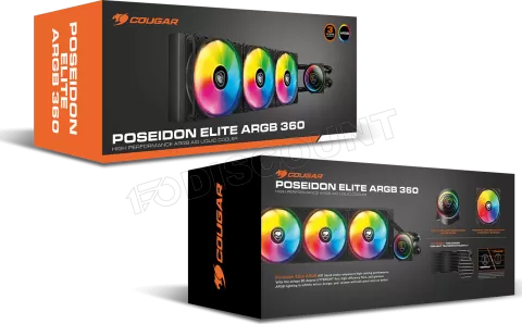 Photo de Kit Watercooling AIO Cougar Poseidon Elite RGB - 360mm (Noir)