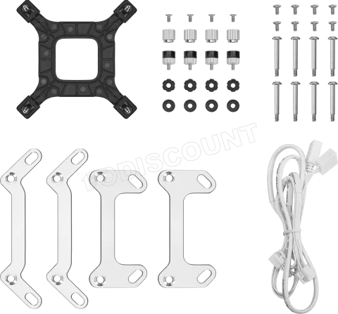 Photo de Kit Watercooling AIO DeepCool LD 240 RGB - 240mm (Blanc)
