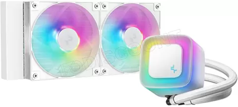 Photo de Kit Watercooling AIO DeepCool LE V2 RGB - 240mm (Blanc)