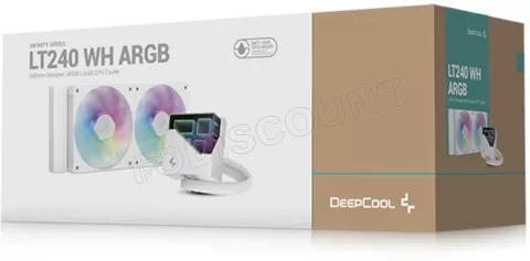 Photo de Kit Watercooling AIO DeepCool LT RGB - 240mm (Blanc)