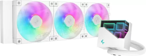 Photo de Kit Watercooling AIO DeepCool LT RGB - 360mm (Blanc)