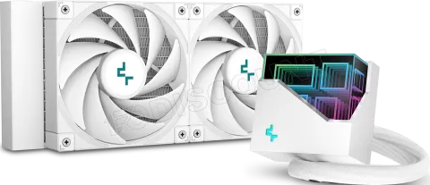 Photo de Kit Watercooling AIO DeepCool LT520 RGB - 240mm (Blanc)