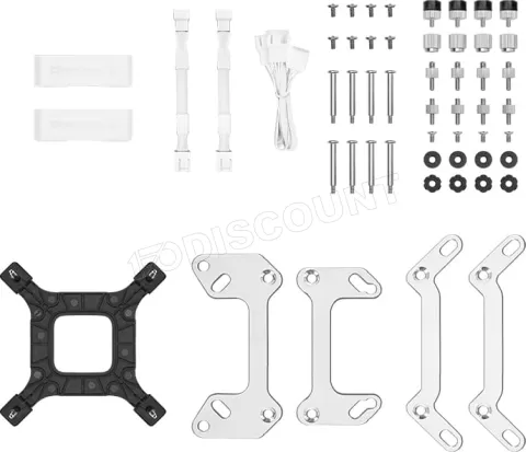 Photo de Kit Watercooling AIO DeepCool LT520 RGB - 240mm (Blanc)