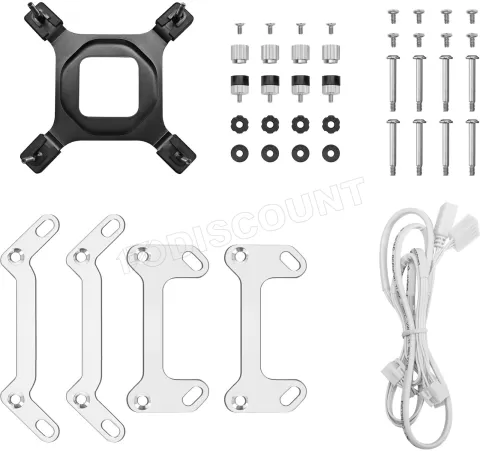 Photo de Kit Watercooling AIO DeepCool Mystique RGB - 240mm (Blanc)