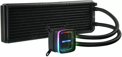 Photo de Kit Watercooling AIO Enermax AquaFusion ADV RGB - 360mm (Noir)