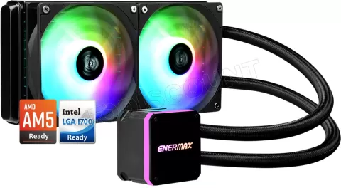 Photo de Kit Watercooling AIO Enermax LiqMax III RGB - 240mm (Noir)