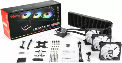 Photo de Kit Watercooling AIO Enermax LiqMax III RGB - 360mm (Noir)