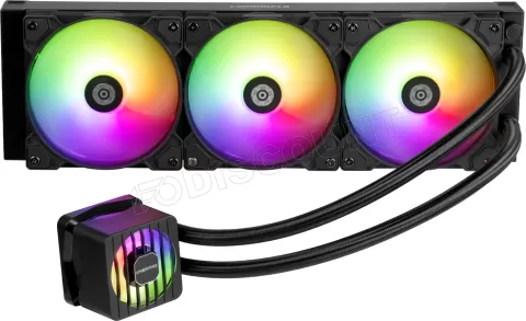 Photo de Kit Watercooling AIO Enermax LiqMaxFlo RGB - 360mm (Noir)