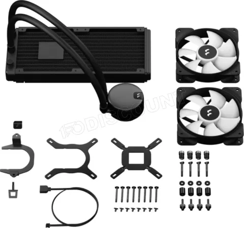 Photo de Kit Watercooling AIO Fractal Design Celsius+ S Prisma RGB - 240mm (Noir)