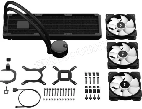 Photo de Kit Watercooling AIO Fractal Design Celsius+ S Prisma RGB - 360mm (Noir)