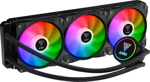 Photo de Kit Watercooling AIO Gamdias Aura GL RGB - 360mm (Noir)