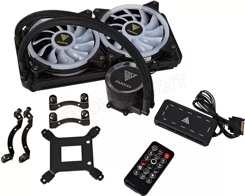 Photo de Kit Watercooling AIO Gamdias Chione M2-240R RGB (Noir)