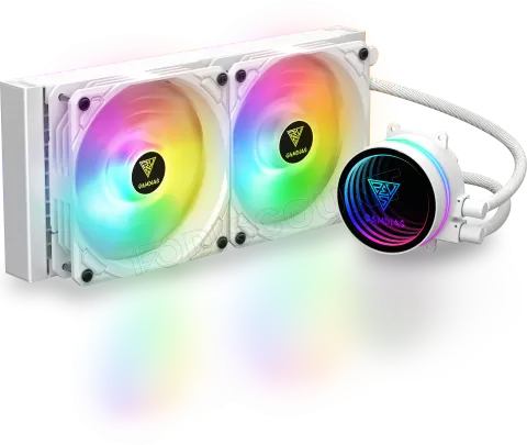 Photo de Kit Watercooling AIO Gamdias Chione M3 RGB - 240mm (Blanc)