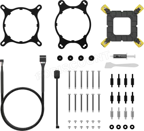 Photo de Kit Watercooling AIO Gamdias Chione M4 RGB - 360mm (Noir)